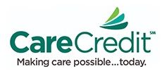 CareCredit logo with tagline about accessible care.