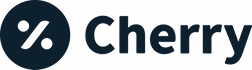 Cherry logo with percentage symbol design element