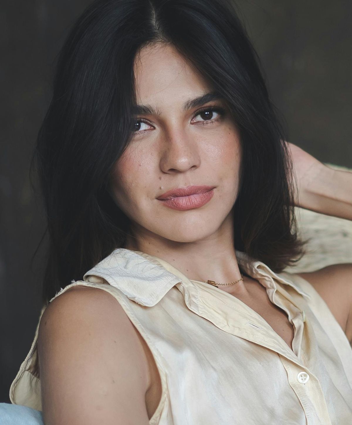 Close-up of a woman showcasing natural beauty.