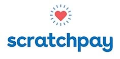 Scratchpay logo with heart symbol.