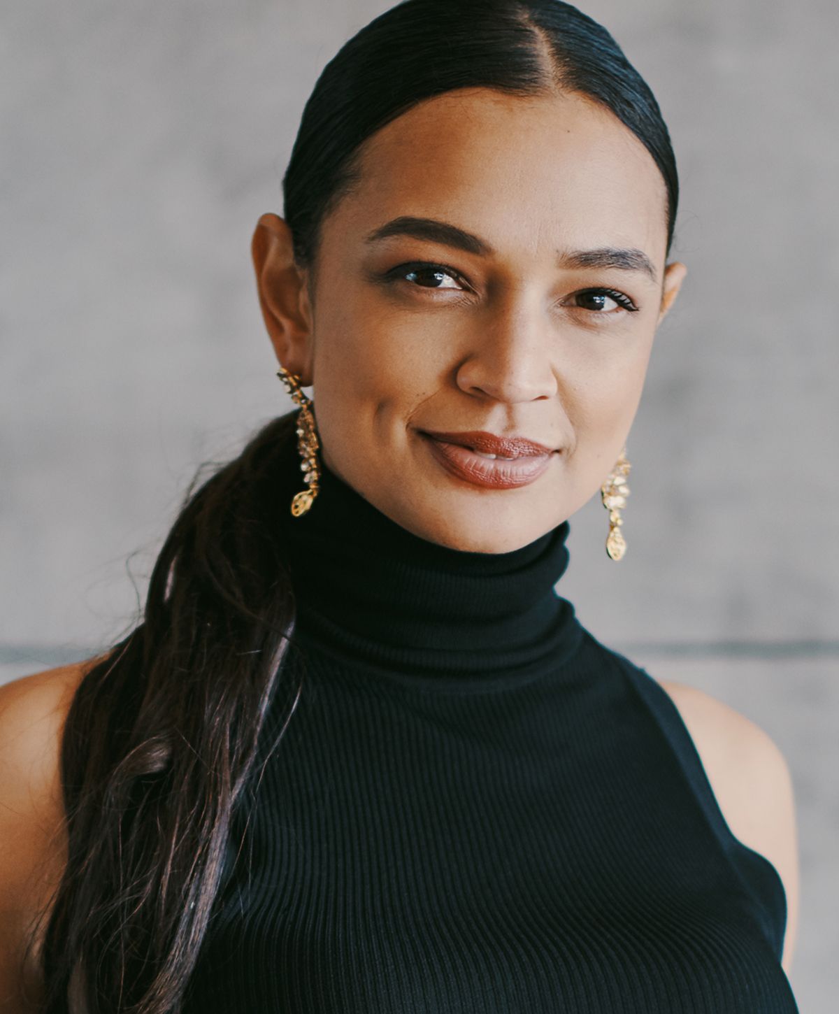 Close-up of a woman showcasing natural beauty.